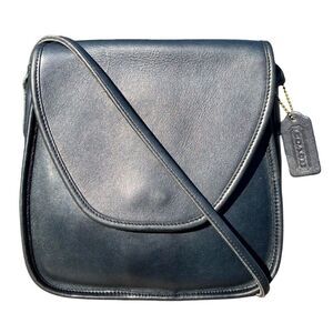 Coach Vintage Navy Blue Geometric Lindsay Crossbody Bag W/Blue Hang Tag